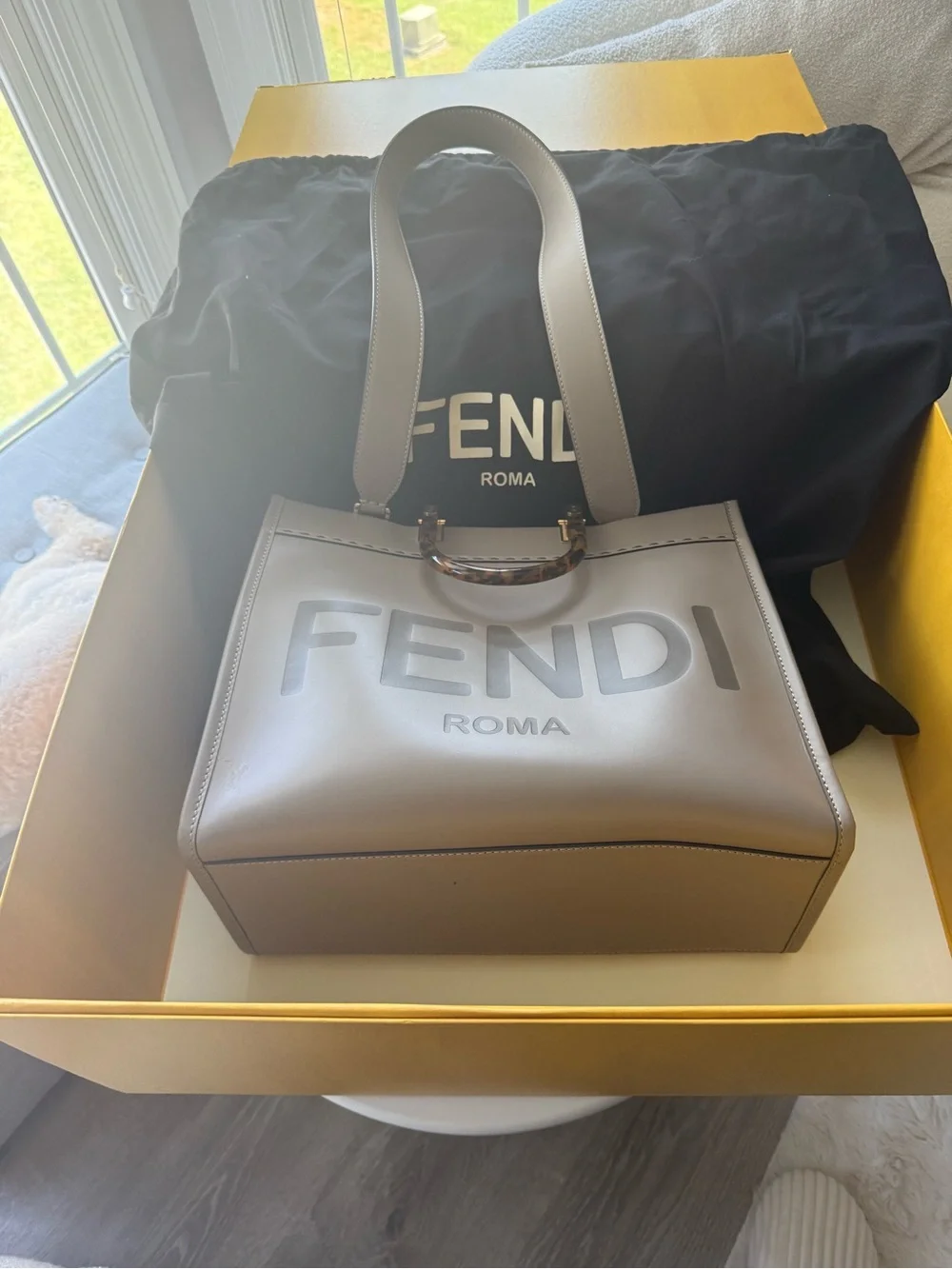 Fendi structured tote